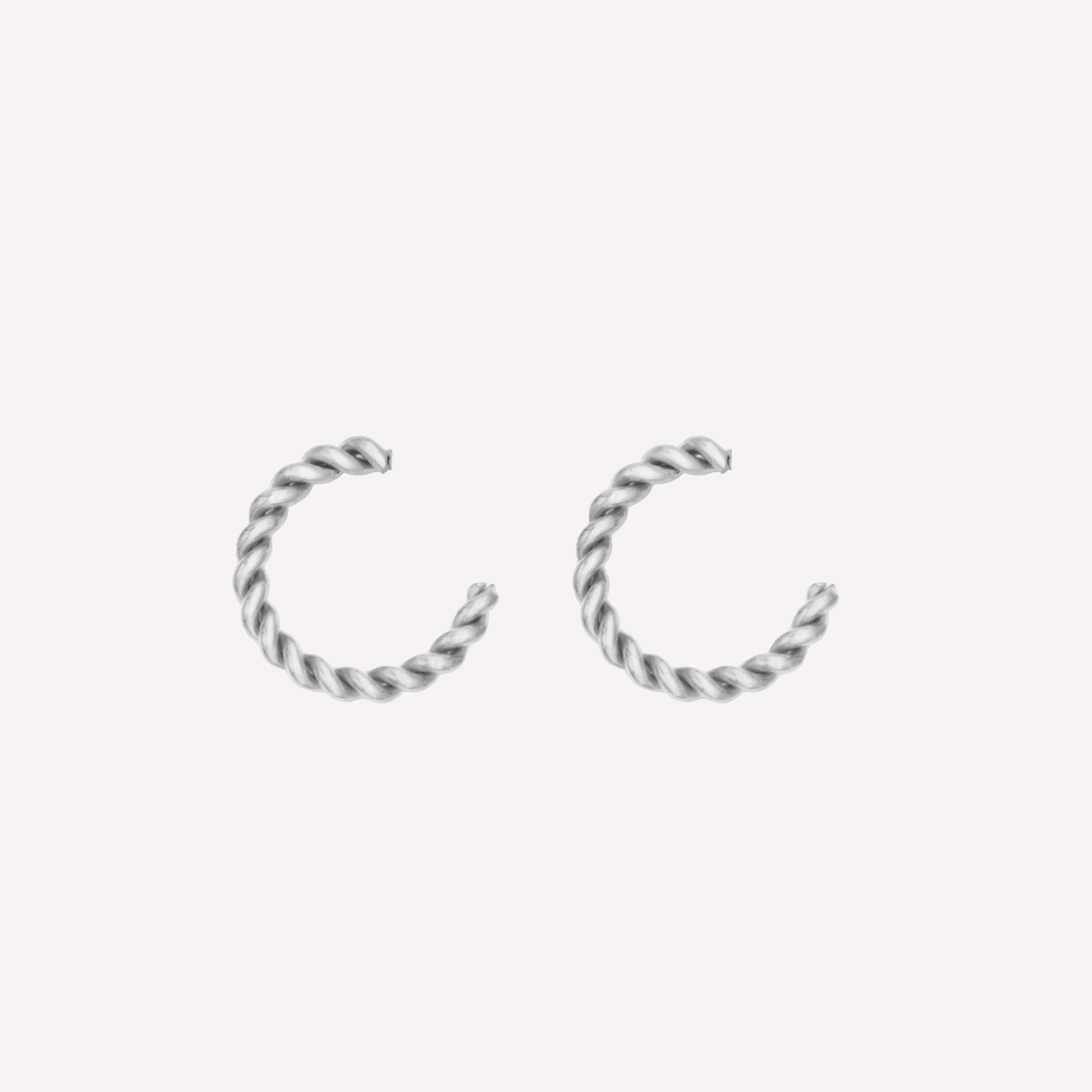 SMALL TWISTED HOOP EARRINGS
