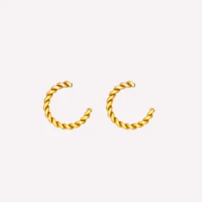 SMALL TWISTED HOOP EARRINGS
