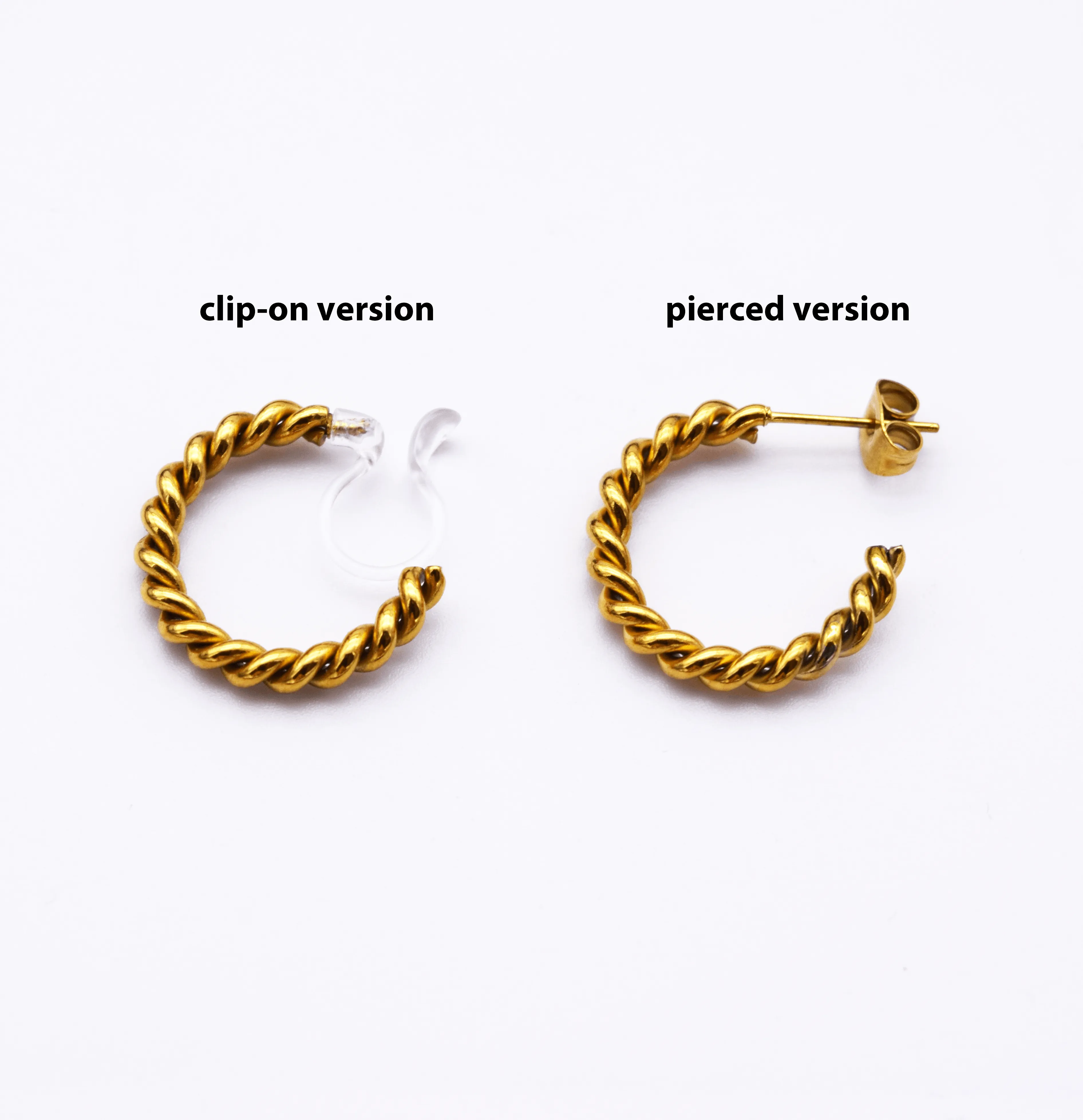 SMALL TWISTED HOOP EARRINGS
