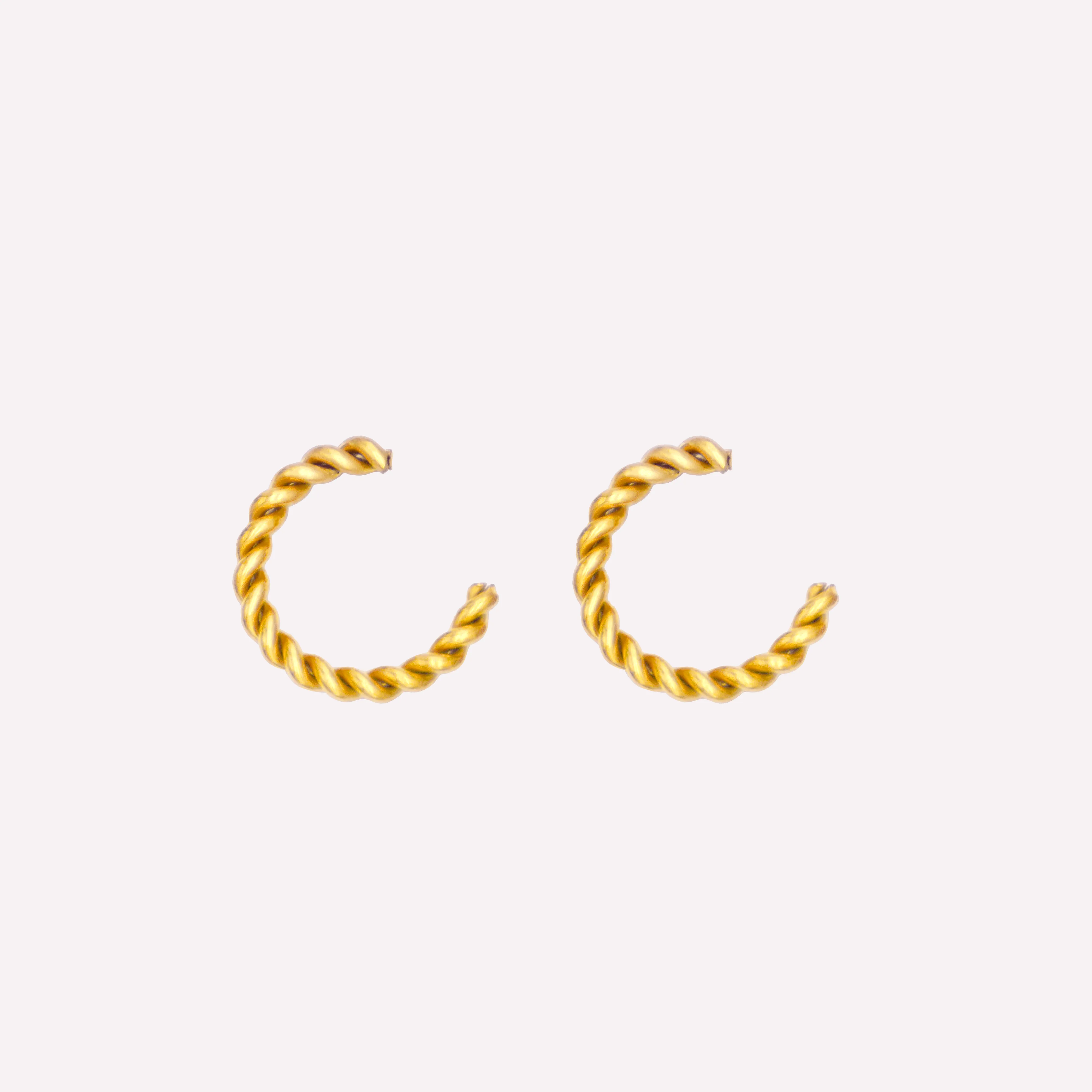 SMALL TWISTED HOOP EARRINGS