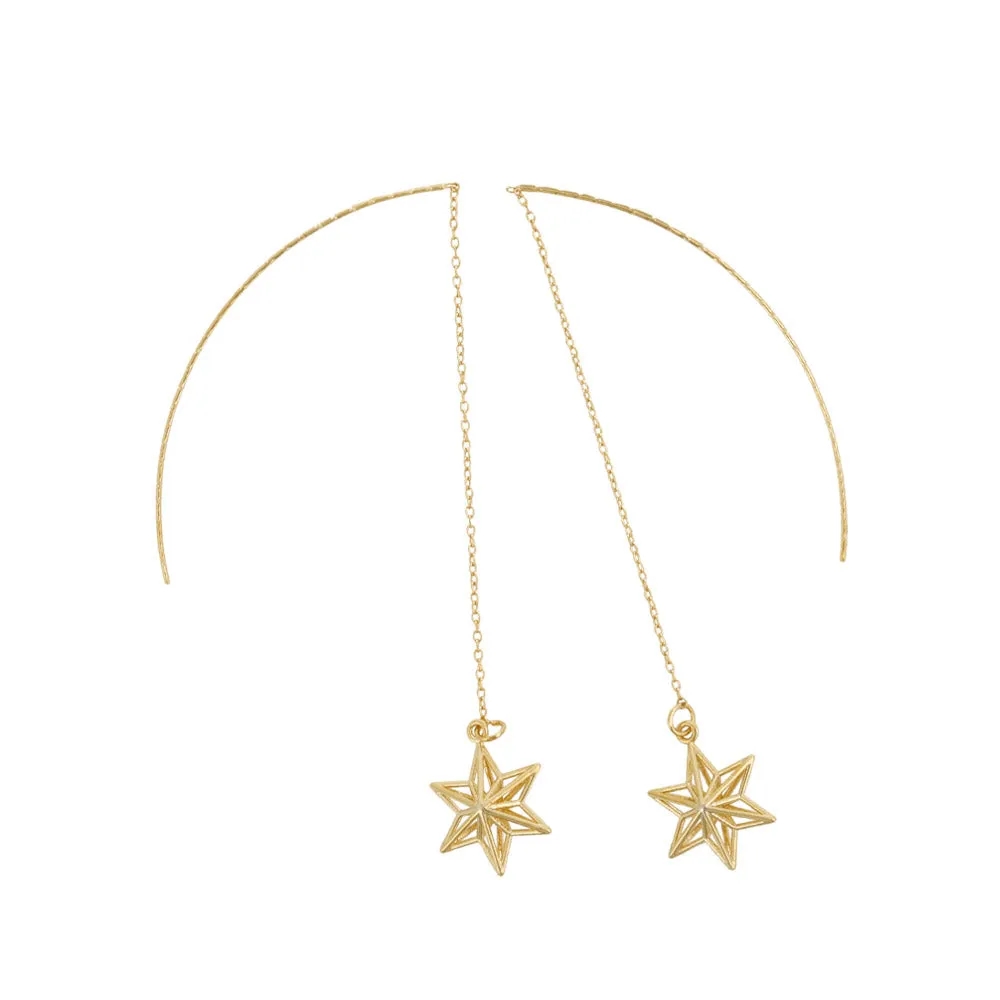 Star Threader Earrings