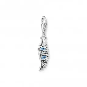 Sterling Silver Blue Stone Zirconia Phoenix Feather Charm 1905-644-1
