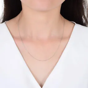 Sterling Silver Round Cable Chain Necklace