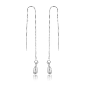Sterling Silver Tear Drop Threader Earrings