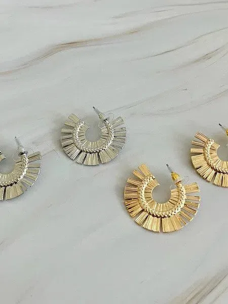 Sunburst Beauty Hoop Earrings