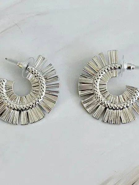 Sunburst Beauty Hoop Earrings