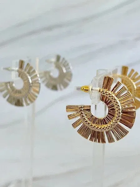 Sunburst Beauty Hoop Earrings