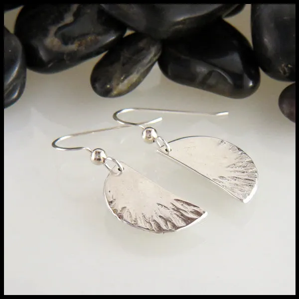 Sunburst Half-Moon Drop Earrings