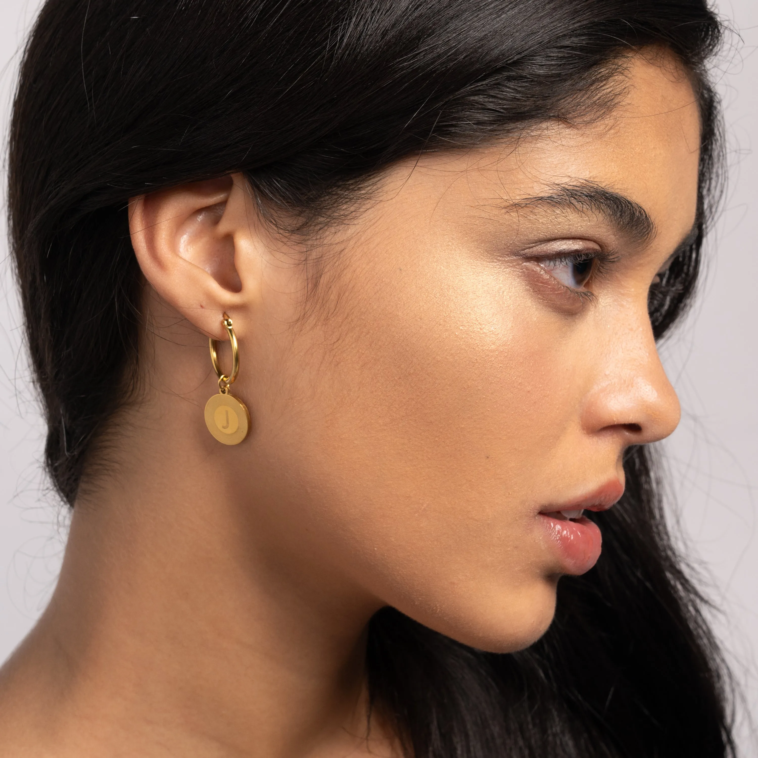 Sunburst Initial Earrings