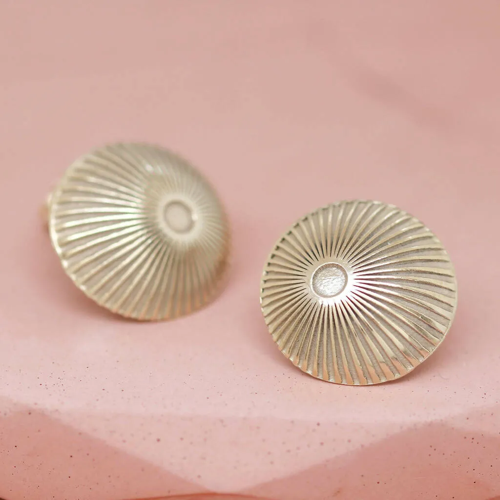 Sunburst Stud Earrings in Solid 9ct Gold