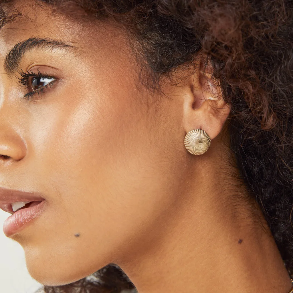 Sunburst Stud Earrings in Solid 9ct Gold