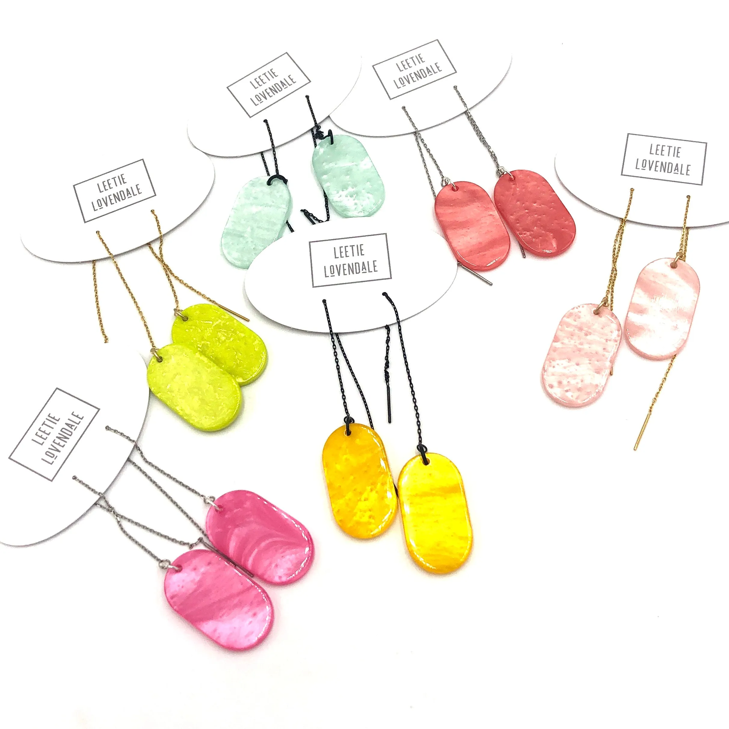 Sunshine Tag Threader Earrings