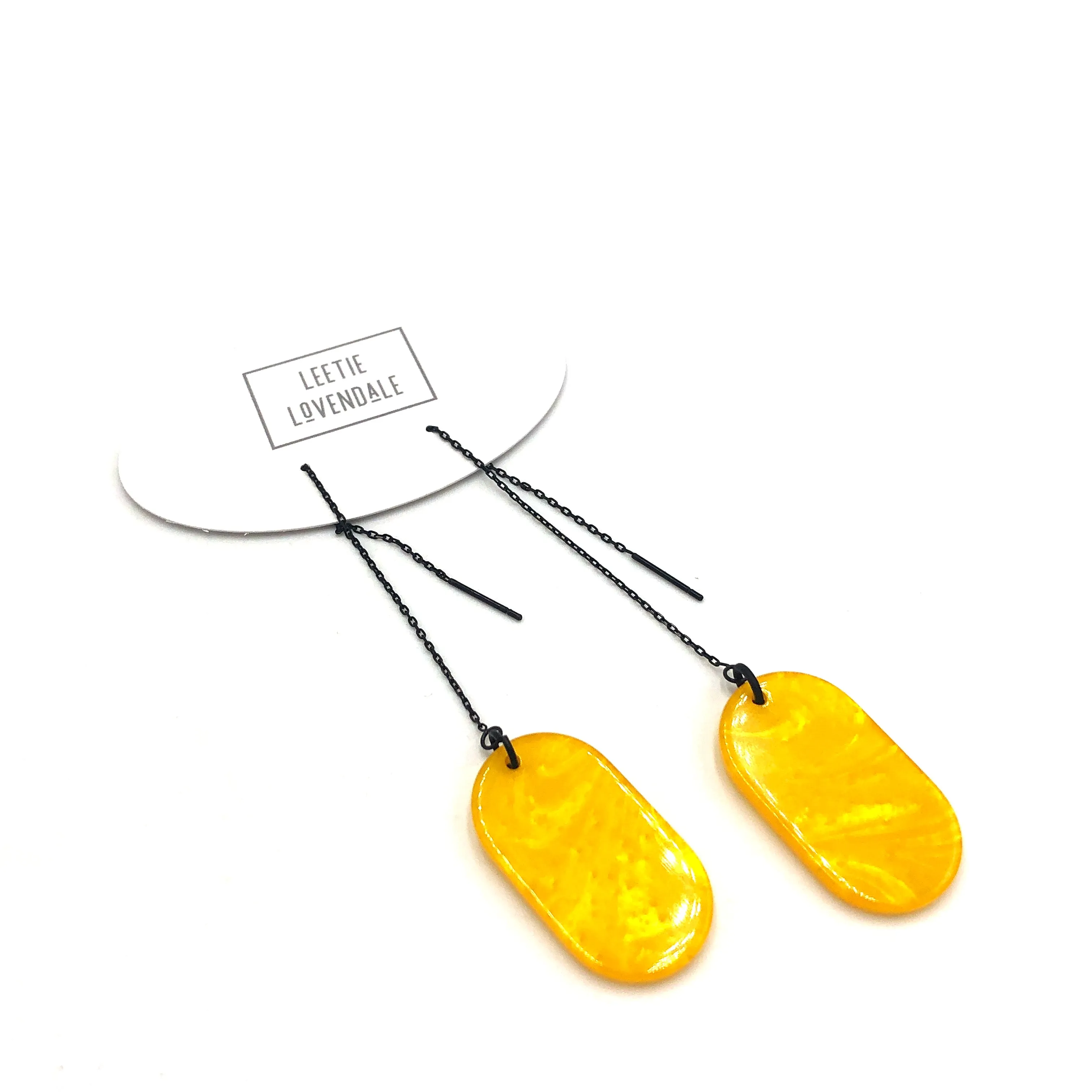 Sunshine Tag Threader Earrings