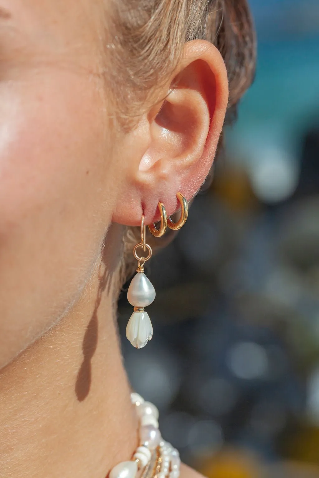 Tiny Gold Huggie Hoop Earrings - Auili'i