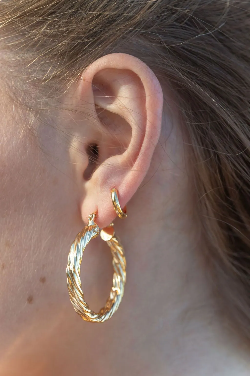 Tiny Gold Huggie Hoop Earrings - Auili'i