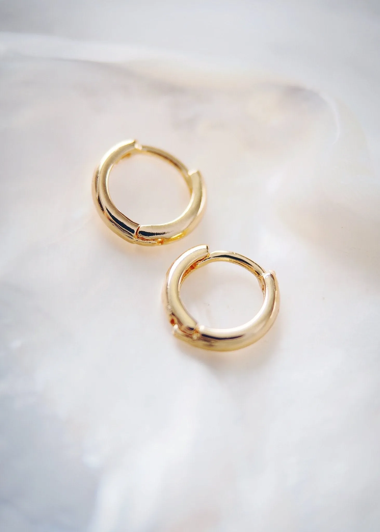 Tiny Gold Huggie Hoop Earrings - Auili'i
