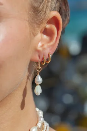 Tiny Gold Huggie Hoop Earrings - Auili'i
