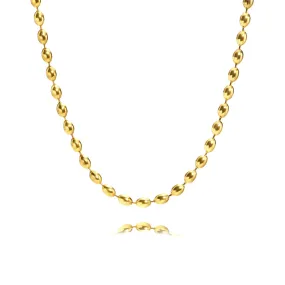 Titanium Steel Olive Millet Bead Chain Necklace