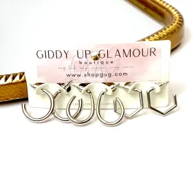 Trio Hoop Earring Set in Silver Tone