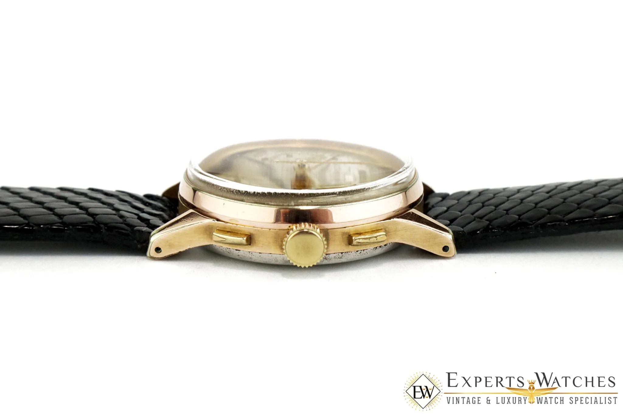 Vintage Haste Chronograph Triple Date MoonPhase LEONIDAS VALJOUX 88 Watch Gold