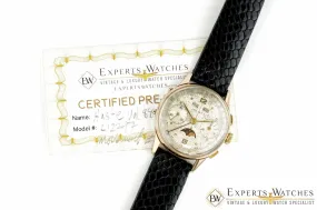Vintage Haste Chronograph Triple Date MoonPhase LEONIDAS VALJOUX 88 Watch Gold