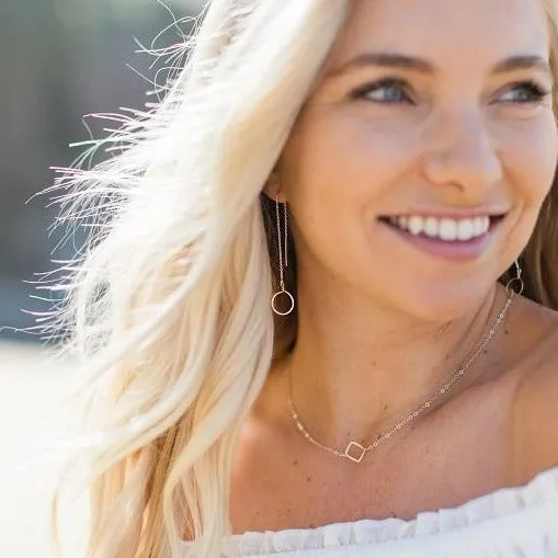 W- circle threader earrings CTE-*