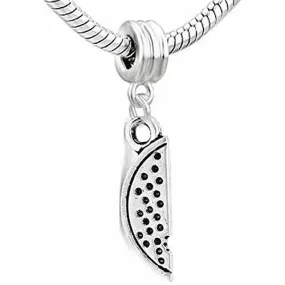 Watermelon Charm Dangle European Bead Compatible for Most European Snake Chain Bracelet