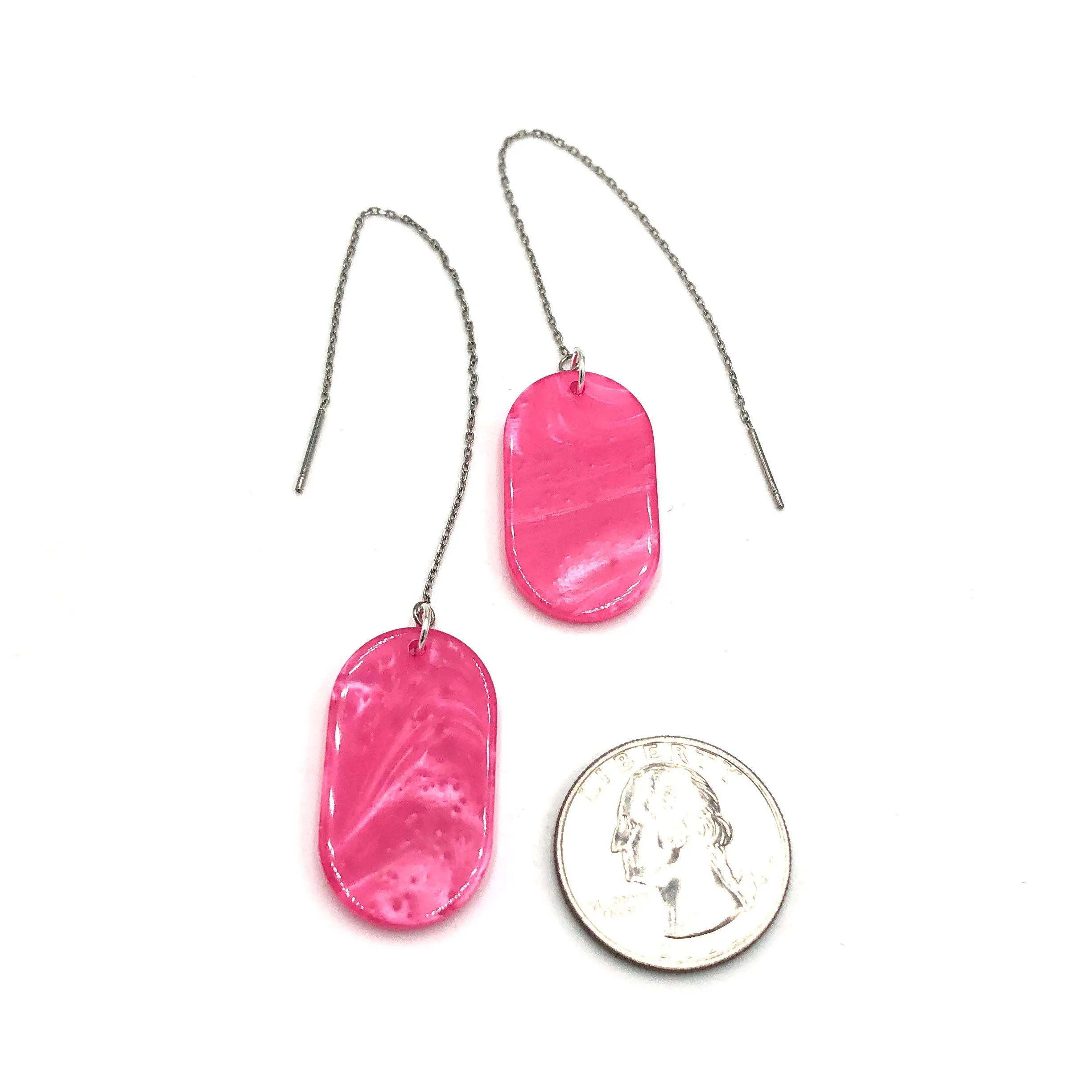 Watermelon Tag Threader Earrings