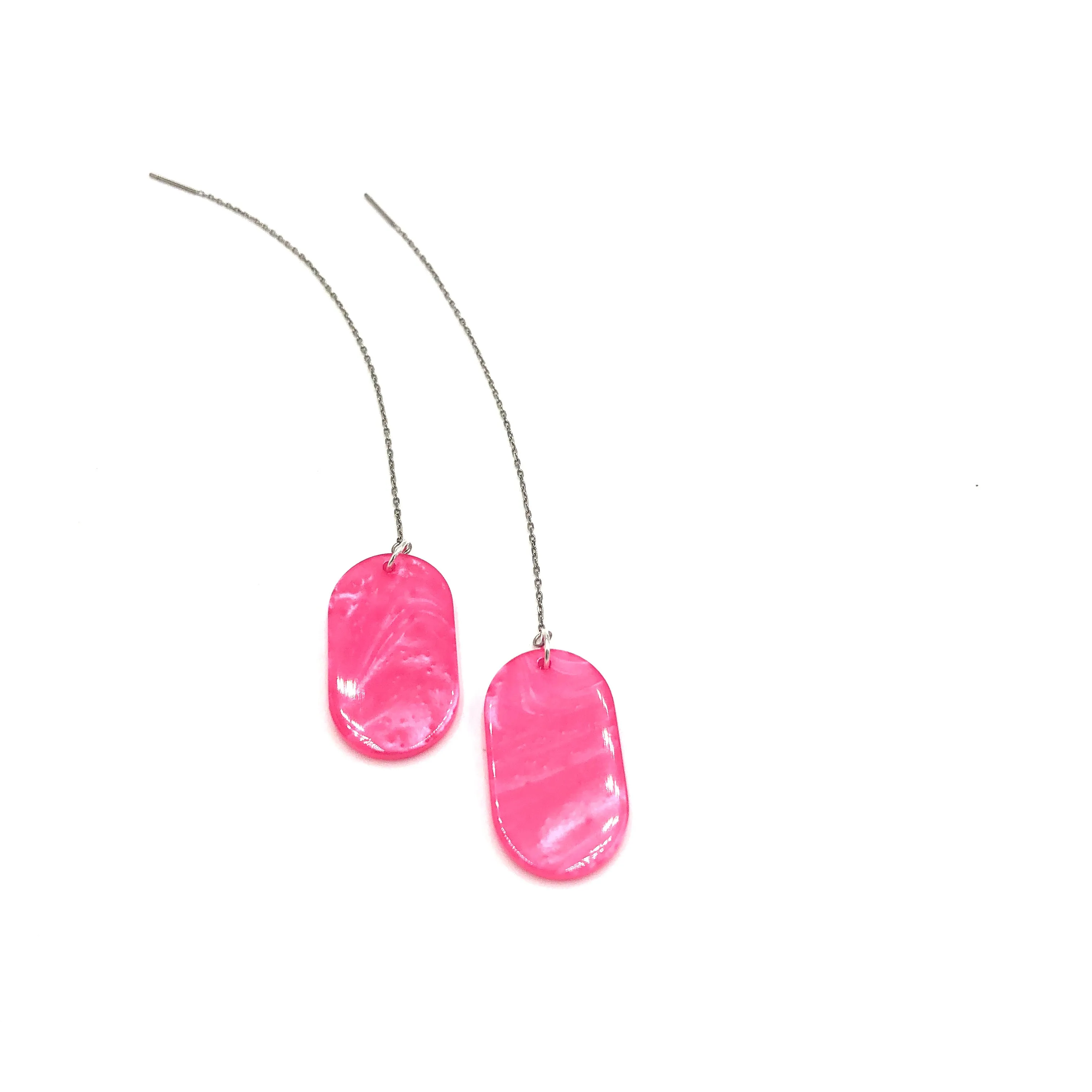 Watermelon Tag Threader Earrings