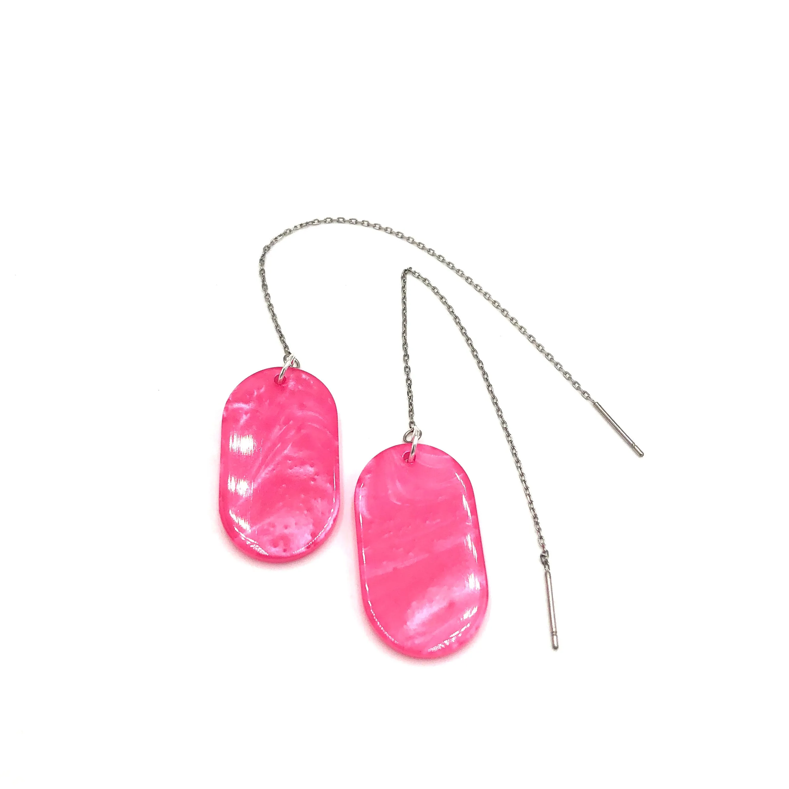 Watermelon Tag Threader Earrings