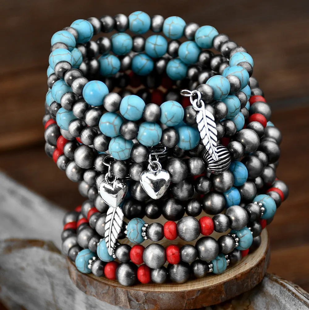 Wholesale Antique Tin Bracelets Retro Multi-layered Convergence