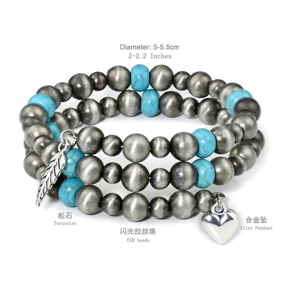 Wholesale Antique Tin Bracelets Retro Multi-layered Convergence