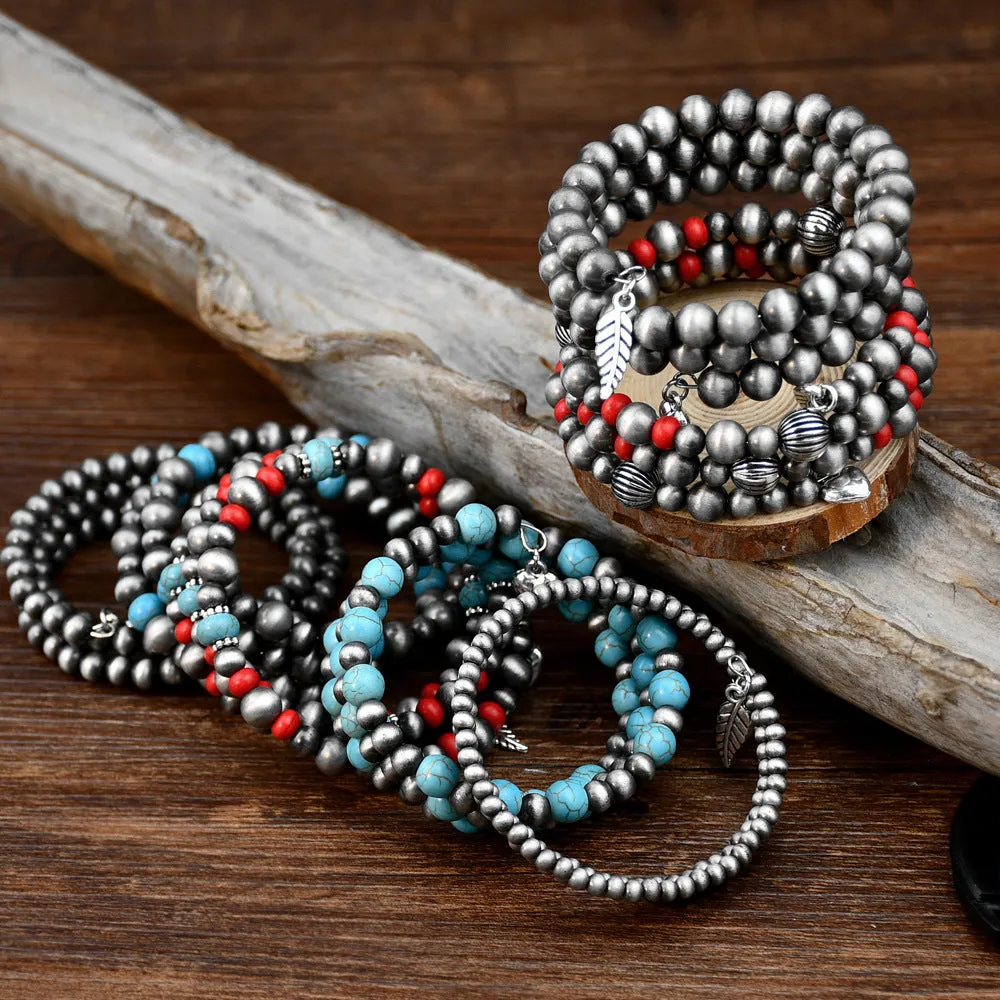 Wholesale Antique Tin Bracelets Retro Multi-layered Convergence