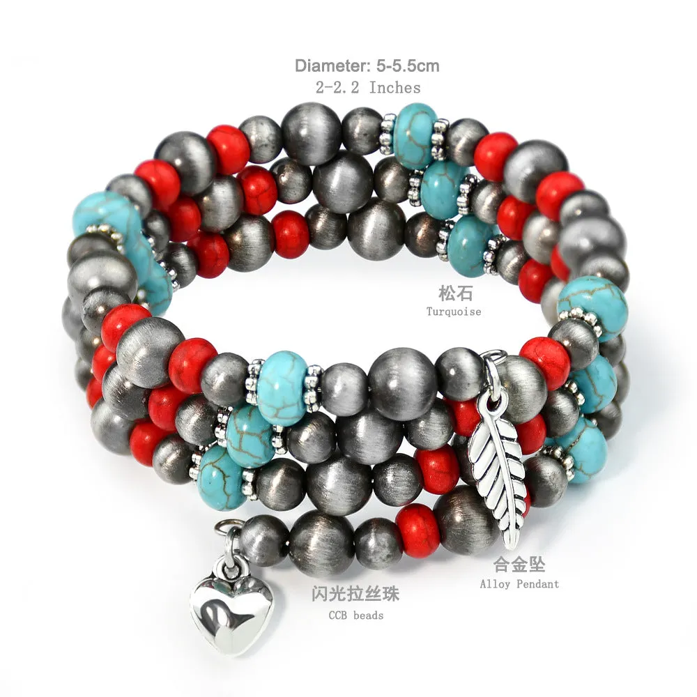 Wholesale Antique Tin Bracelets Retro Multi-layered Convergence
