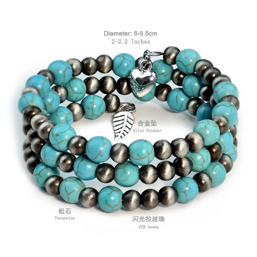 Wholesale Antique Tin Bracelets Retro Multi-layered Convergence