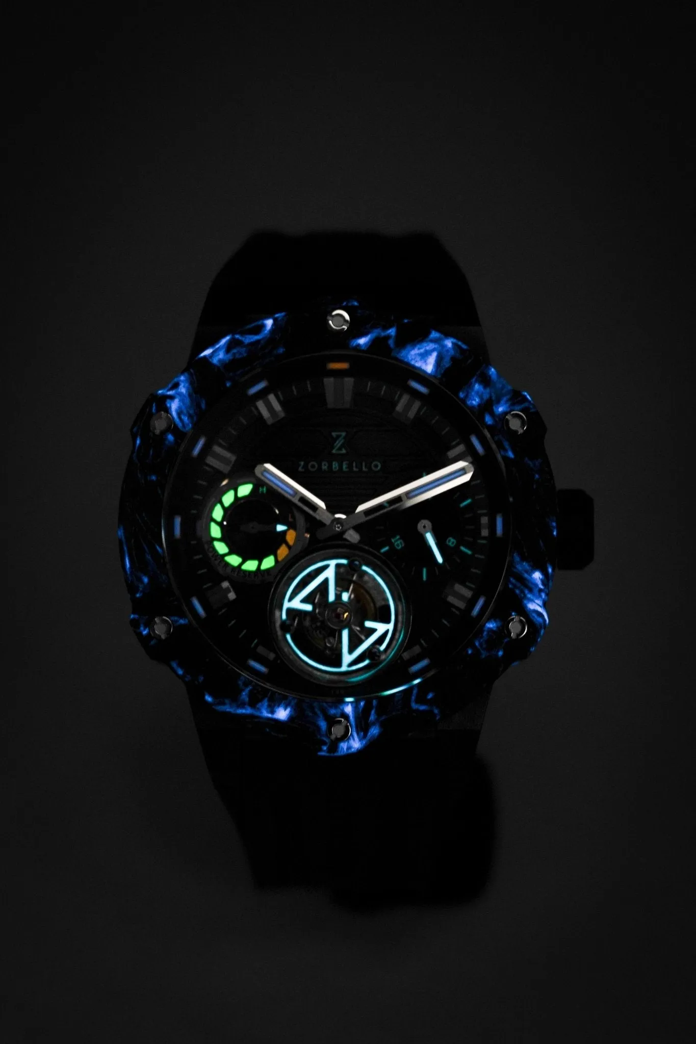 Zorbello Watch T3 Tourbillon Steel Super-Luminova® Tritium ZBAD005