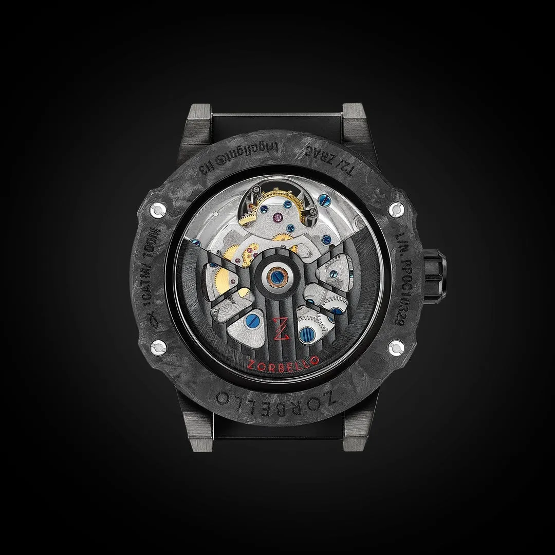 Zorbello Watch T3 Tourbillon Steel Super-Luminova® Tritium ZBAD005