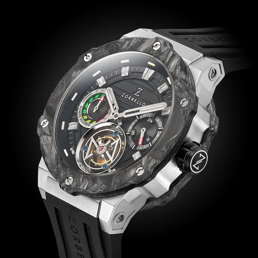 Zorbello Watch T3 Tourbillon Steel Super-Luminova® Tritium ZBAD005