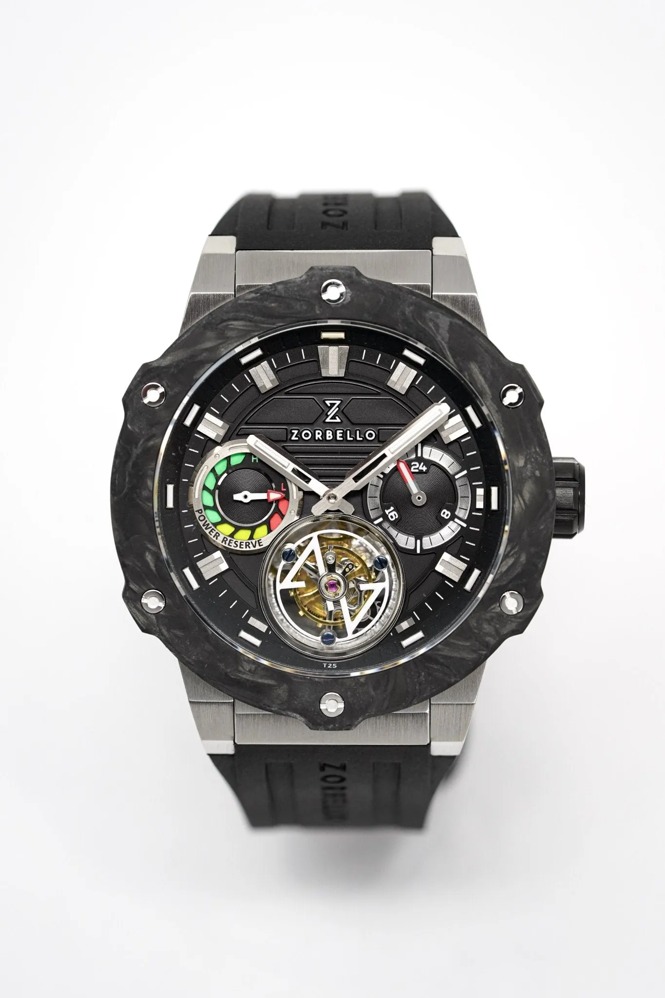 Zorbello Watch T3 Tourbillon Steel Super-Luminova® Tritium ZBAD005