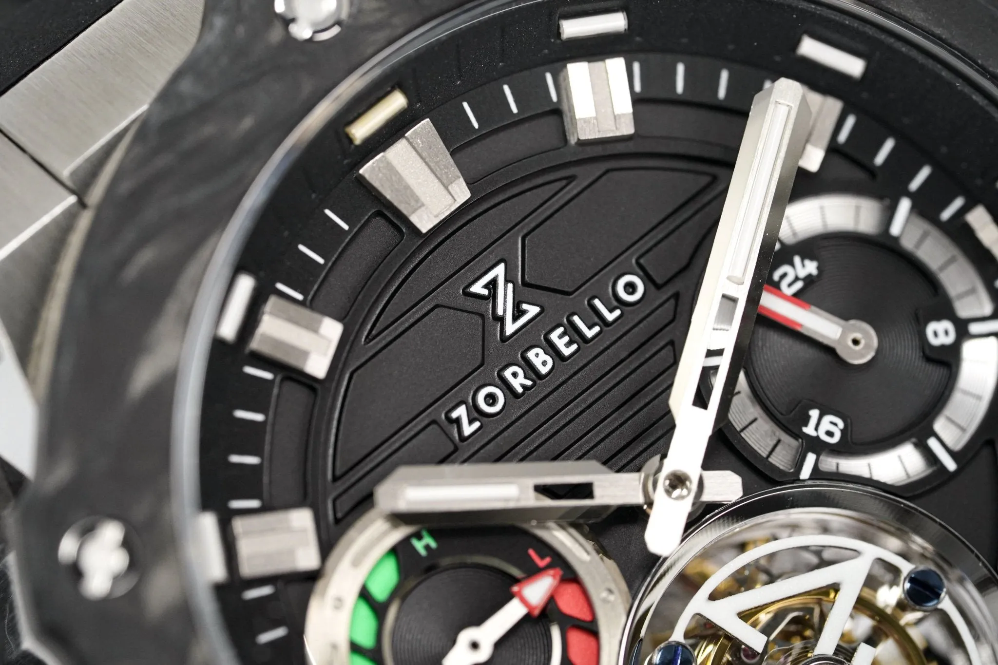 Zorbello Watch T3 Tourbillon Steel Super-Luminova® Tritium ZBAD005