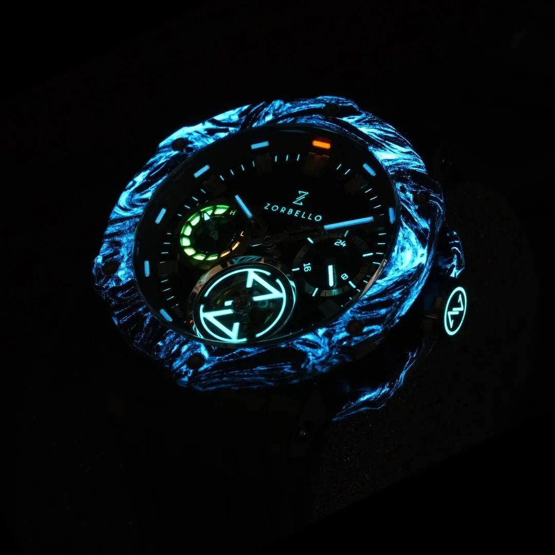 Zorbello Watch T3 Tourbillon Steel Super-Luminova® Tritium ZBAD005
